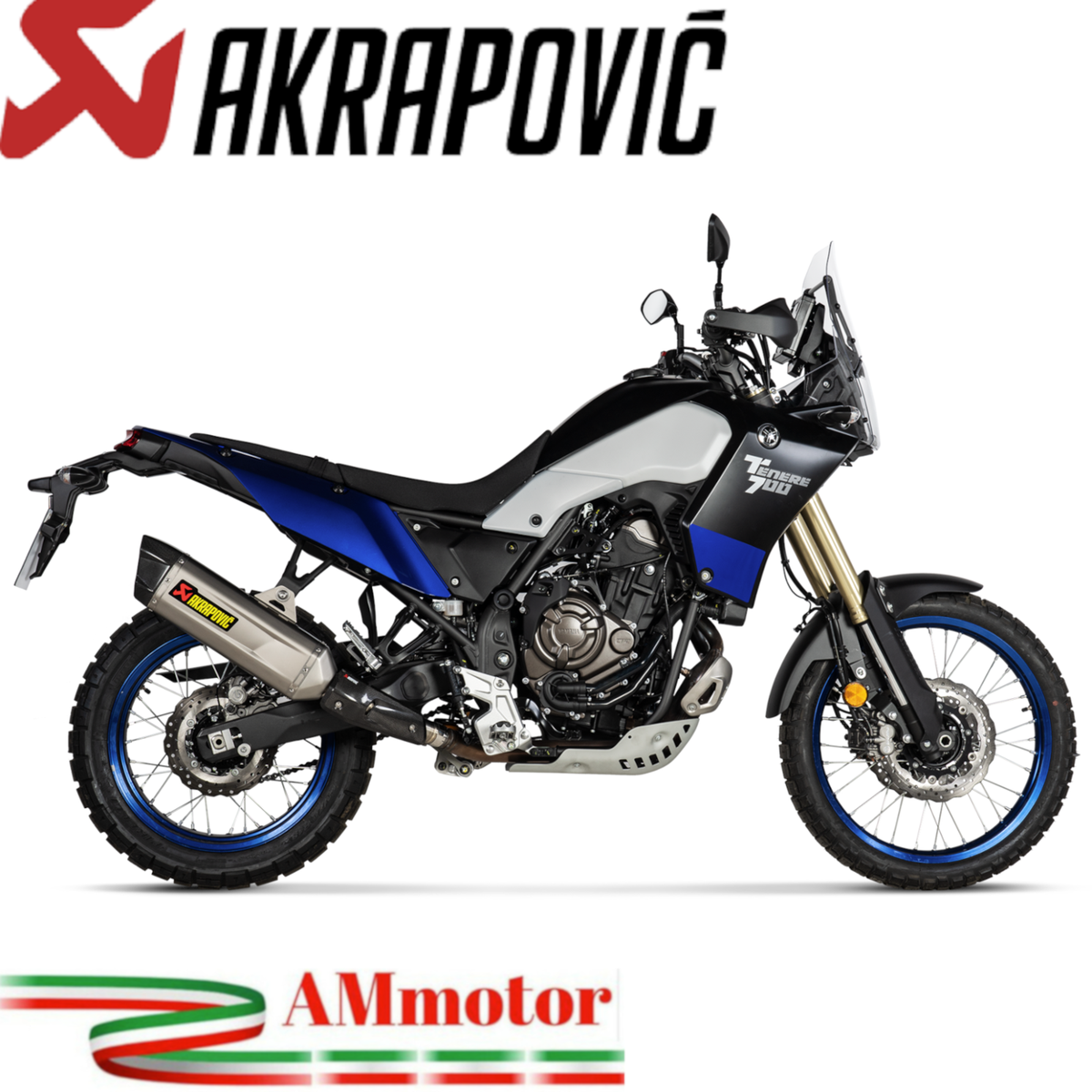 Akrapovic Yamaha Tenere 700 2024 Exhaust Motorcycle Titanium Slip