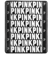 Victoria  s Secret PINK Sherpa Blanket Black White Logo 60 x 72 Sealed RARE