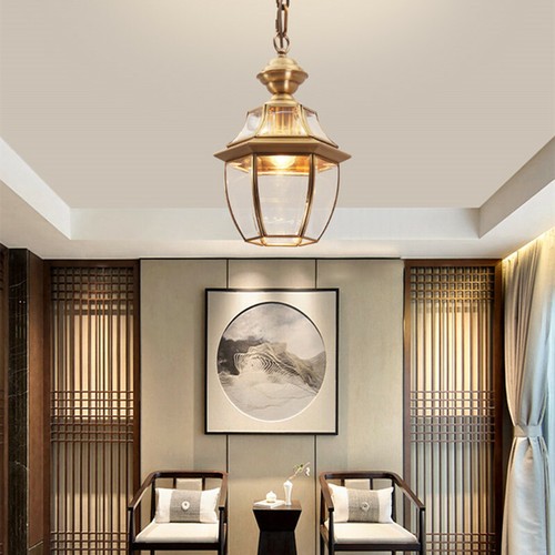 Kitchen Pendant Light Copper Bar Chandelier Lighting Gold Porch Ceiling Lights - Picture 7 of 12