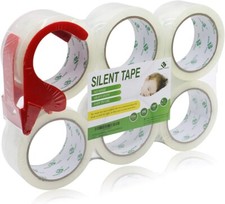 6rolls No Noise Quiet Clear Packing Tape Heavy Duty Packaging Tape Refill Rolls