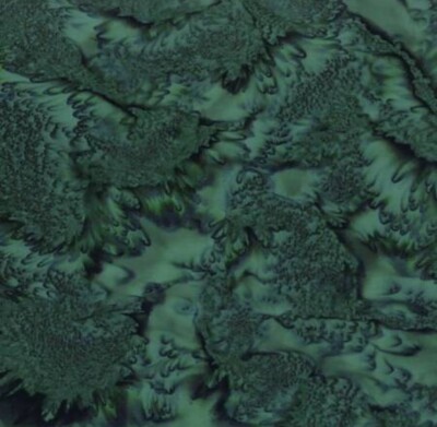 Hoffman Dublin Green Watercolor Bali Batik Cotton Fabric By the Yard