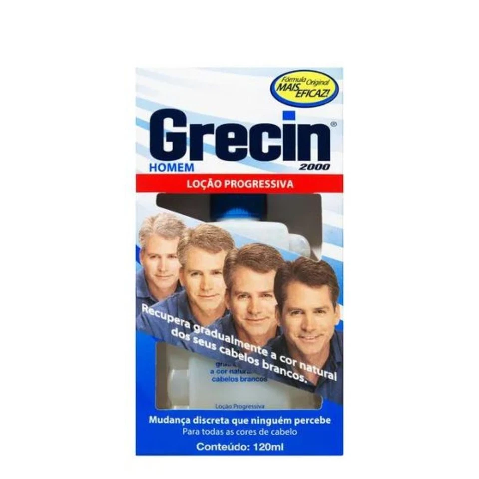 UNDISCLOSED NIB Progressive White Hair Color Treatment Toning Lotion for Men 120ml Grecin