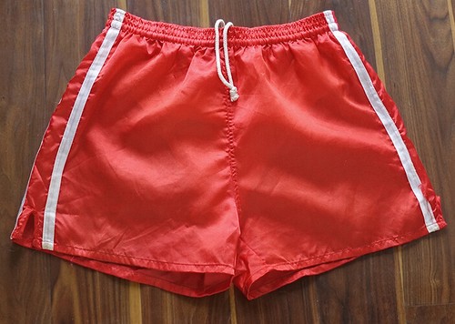 MENS SHINY SILKY SATIN VINTAGE RED 