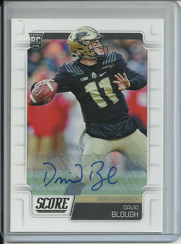 David Blough 2019 Panini Score Football Autograph Rookie Card No. 344