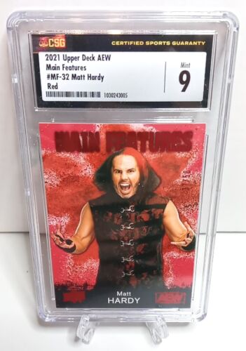 Matt Hardy 2021 Upper Deck AEW CSG 9 #MF-32 RED WWE WRESTLING WWF The Hardy Boys