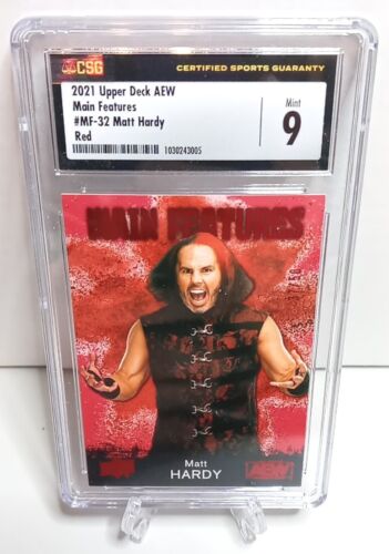 Matt Hardy 2021 Upper Deck AEW CSG 9 #MF-32 WWE WRESTLING WWF The Hardy Boys CZERWONY - Zdjęcie 1 z 3