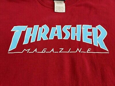 Vintage Thrasher Magazine Old Box Logo Skate T Shirt Size M Mens 