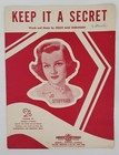 Keep It A Secret by Jessie Mae Robinson, Piano Sheet Music, 1952, Stafford
