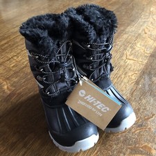 Hi-Tec Boys  Avalanche Junior Snow Boots Size J11 US Black
