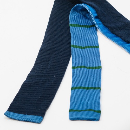 Cravatta ETON skinny lana seta maglia blu made in Italy abbigliamento uomo classico - Foto 3 di 3