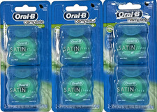Oral-B Complete SATIN Dental Floss Mint Flavored 3x Twin Packs 6 Total Hygiene