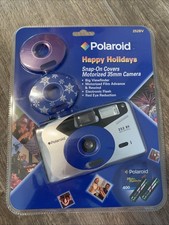 New Polaroid 35mm Camera Happy Holidays Snap On Covers Film Batteries 252BV