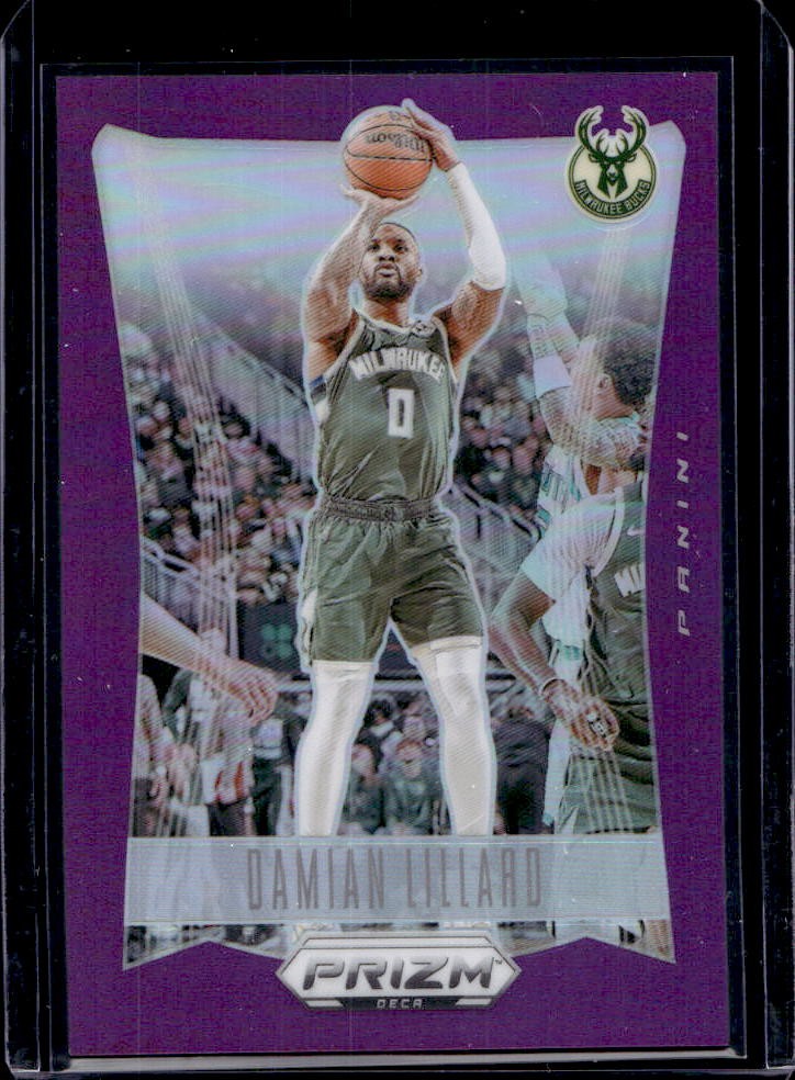 2023-24 Prizm Deca Damian Lillard Purple #67/99 Bucks