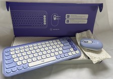 Logitech Pop Icon Combo, Bluetooth Keyboard and Mouse Combo, Lilac Purple