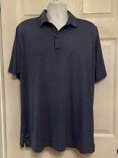Pebble Beach Dry Luxe Performance Polo Short Sleeve Blue Golf Shirt - Men's XL