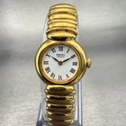 Seiko Watch Women 19mm White Dial Gold Tone Round 4N00-0179 New Battery Vintage