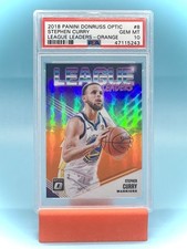 2018 Panini Optic Steph Curry League Leaders Orange /39 #8 PSA 10