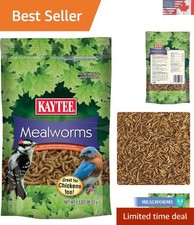 3.5 Ounce Mealworms for Bluebirds  Cardinals - High-Protein Treat