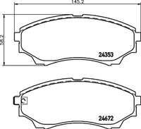 Hella Pagid Bremsbelagsatz Scheibenbremse 8DB 355 012-381 FüR Mazda Ford Ranger