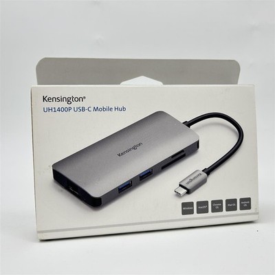 Kensington UH1400P USB-C 8-in-1 treiberloser Hub, mobiler Universal-Adapter, 8 P