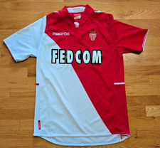 AS Monaco FC 2013-14 Home Jersey Shirt Soccer Football Macron Adult UK M EU L