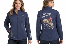 Ariat Women  s Heritage Round Up Softshell Jacket NWT Western Rodeo Fleece Lined