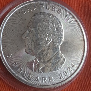 Kanada Maple Leaf 5 Dollars 2024 1 oz Silbermünze 0 9999 Feinsilber