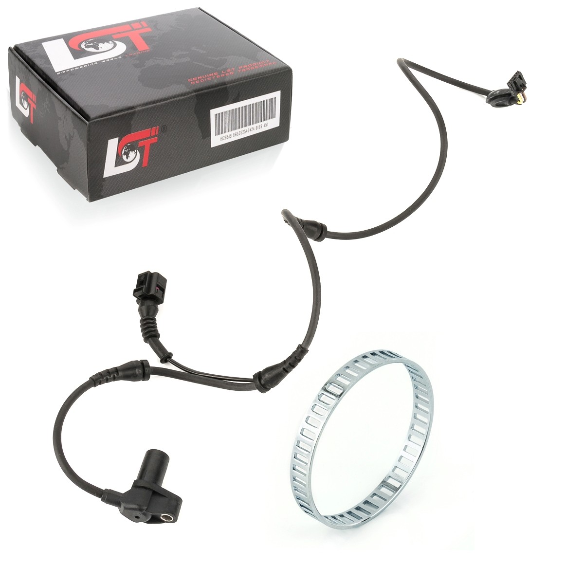 Abs Sensor and Abs Ring Set Front Axle 45 Teeth for Audi A4 B6 up to 05/2003