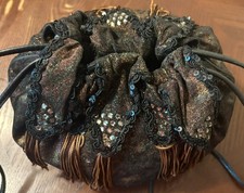 Vintage Rita Diana For Mylinka NYC Tasseled Soft Leather Puff Bag