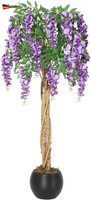 Garvee KüNstlicher Blauregen Baum 180Cm Wisteria Glyzinie Kunstbaum Mit Doppelst