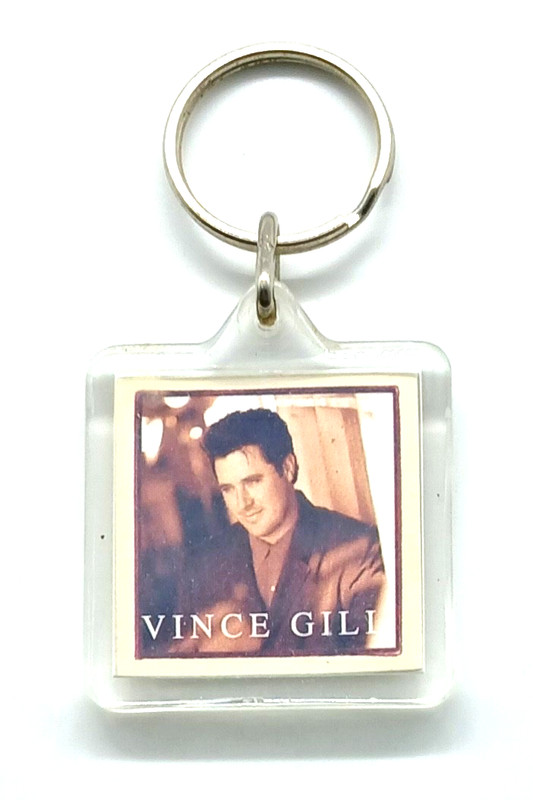 Vintage Vince Gill "Souvenirs" Album Cover Keyring Keychain 