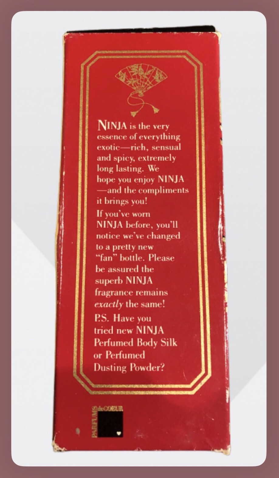 Vintage Parfums de Coeur Ninja Atomiseur Cologne Spray, 1 U.S. fl. oz./30 ml.