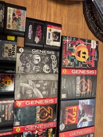 Sega Genesis lot 27 video game carts, 3 CIB complete, 6 boxes nice titles RPG ++