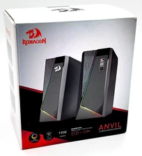Redragon Anvil Stereo Gaming Speaker 10W Power USB Model GS520 - Black