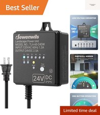 Low Voltage Landscape Transformer, 60W 120V AC to 24V DC, Landscape Lighting ...
