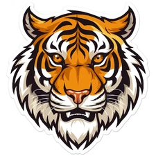 Tiger Head - Vinyl Decal Sticker - Car Window Laptop - ebn11240