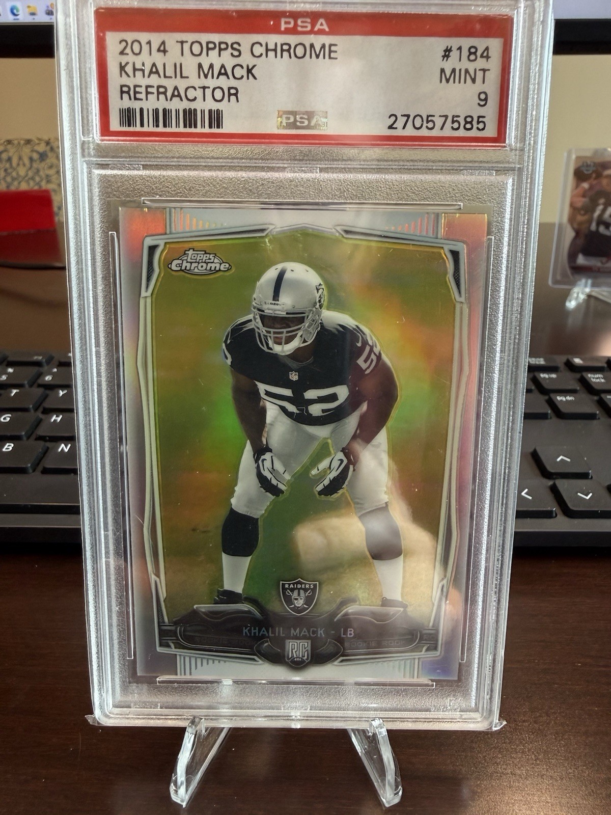 2014 Topps Chrome - Khalil Mack #184 Refractor (RC) PSA 9