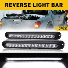 10" 15LED Sealed Truck White Reverse Trailer Light Backup Turn Bar Tail Strip 2x