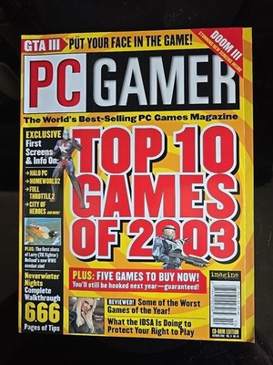 PC Gamer Magazine October 2002 Top 10 Games of 2003 Vol 9 No 10 *NO CD