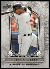 2008 Upper Deck A Piece of History #95 Vernon Wells Silver Toronto Blue Jays NM+
