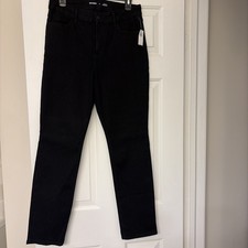 Women's Old Navy High Rise Straight Stretch Black Jeans Size 10 : 29" Inseam NEW