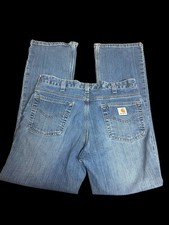 Carhartt Traditional Fit Bootcut Jeans Women's 10x30 WB001 F1O Denim