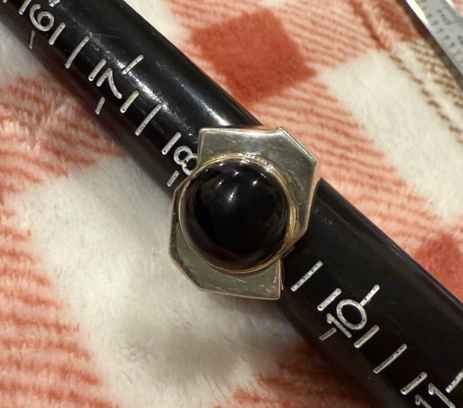 Solid 925 Sterling Silver Large Onyx Ring Futuris… - image 10