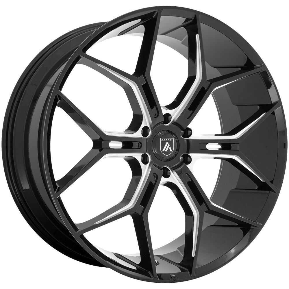 Image of 4-New 22" Asanti Black ABL38 Monarch Truck Wheels 22x9.5 6x5.5/6x139.7 20 Black