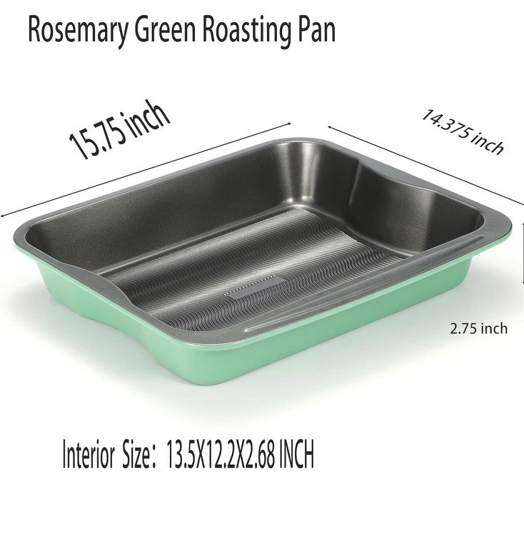 Monfish Turkey Roasting Pan for oven, Large Lasagna/Cake 16"x14" Carbon Steel
Opens in a new window