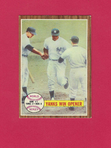 World Series Game 1 [Yanks Win Opener] #232 1962 Topps card