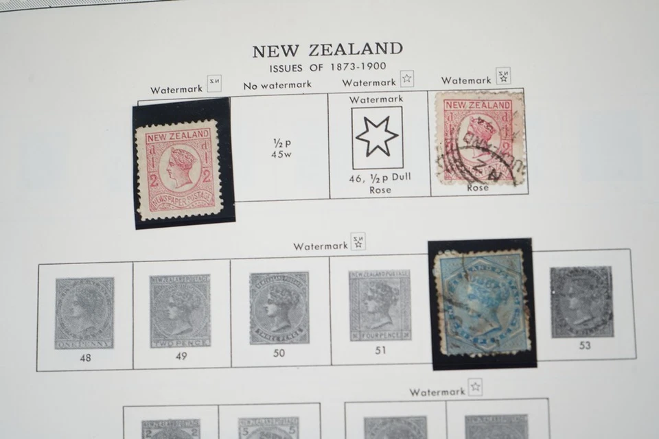 COLECCIÓN DE 470+ SELLOS DE OCEANÍA BRITÁNICA AÑOS 1850-1940 COMO NUEVOS Y USADOS - ÁLBUM MINKUS Foto 3 de 4