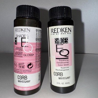 2 PACK Redken Shades EQ Gloss Conditioning Hair Color, 2 oz - 03RB. MAHOGANY