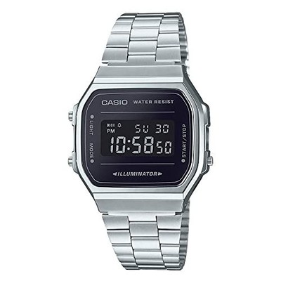Casio A168WEM-1D Digitaluhr Mirror Dial Silver Special