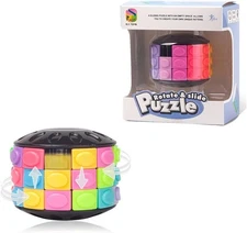 R.Y.TOYS Rotate and Slide Puzzle-Design Patent,Fidget 12 Colors X 3 Layers 